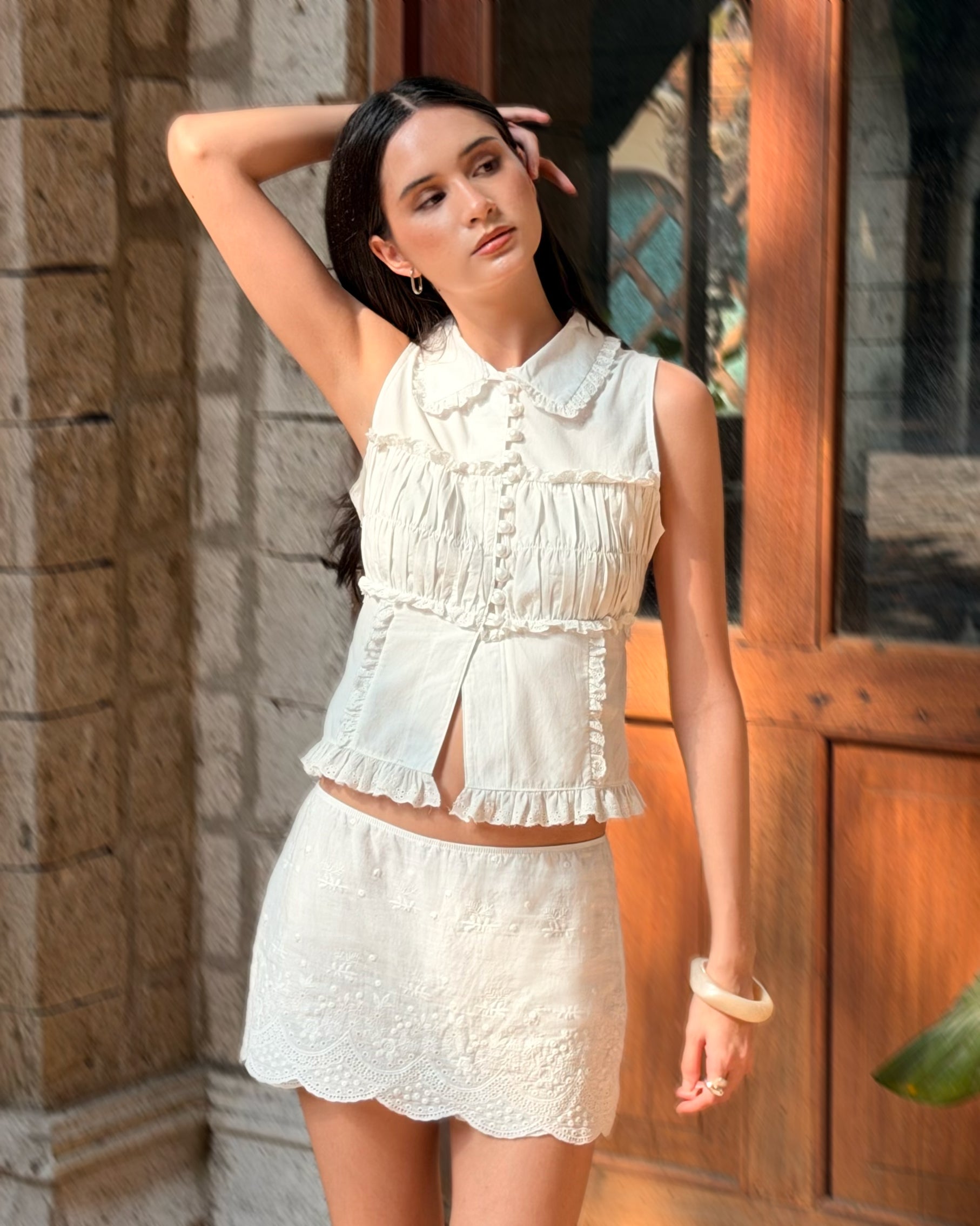 The Noa Set in Daisy White