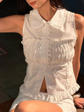 The Noa Top in Daisy White